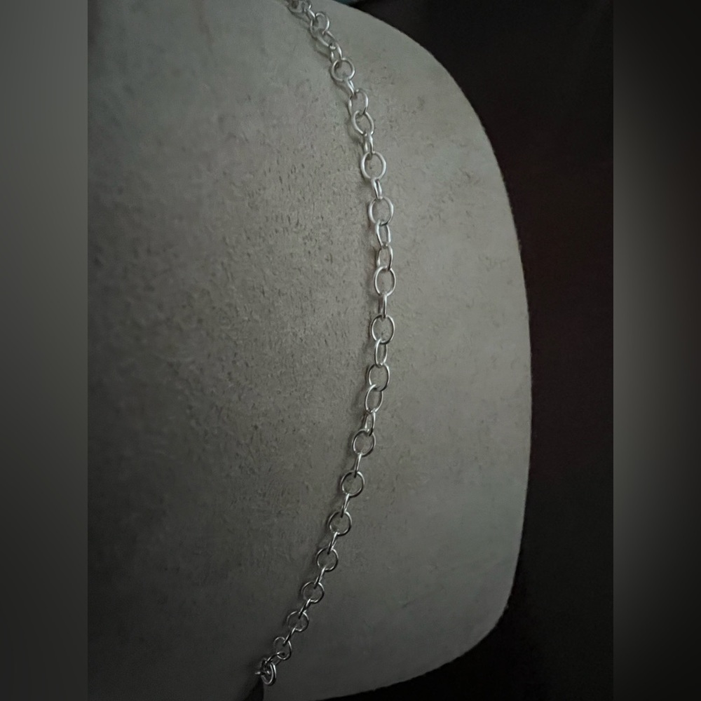 Sterling Silver Necklace with Chevron Pendant - Picture 5 of 8